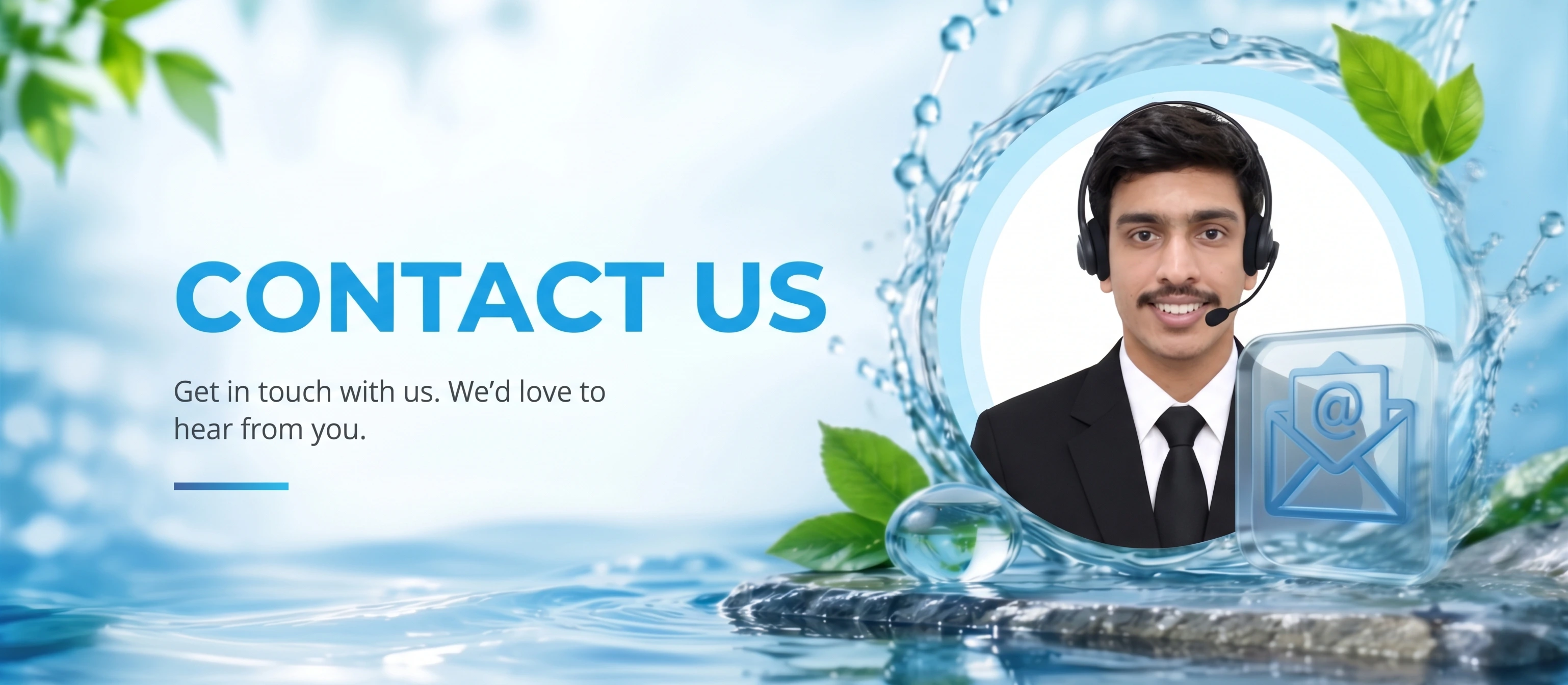 Pure fresh water — Contact Blue H2O